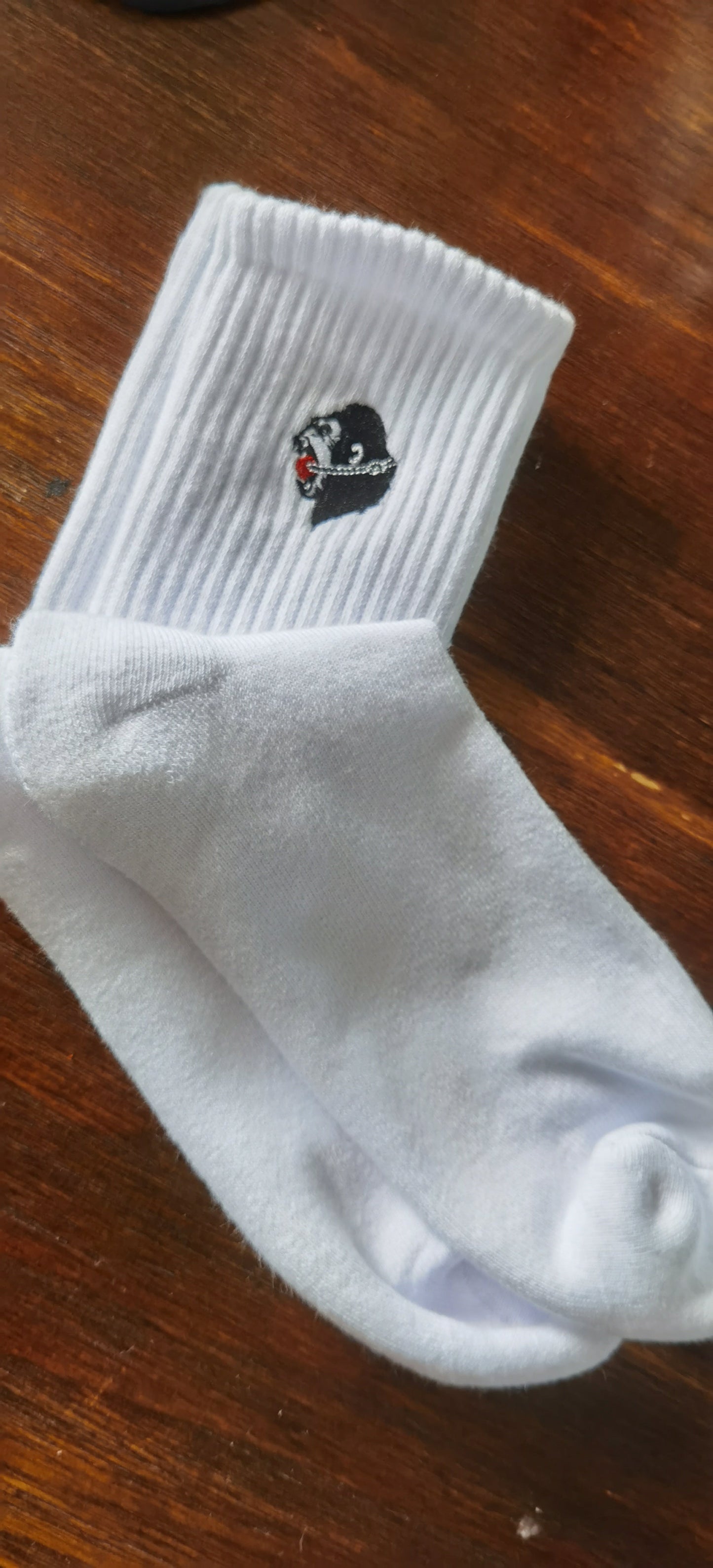 Cotton socks with emblem