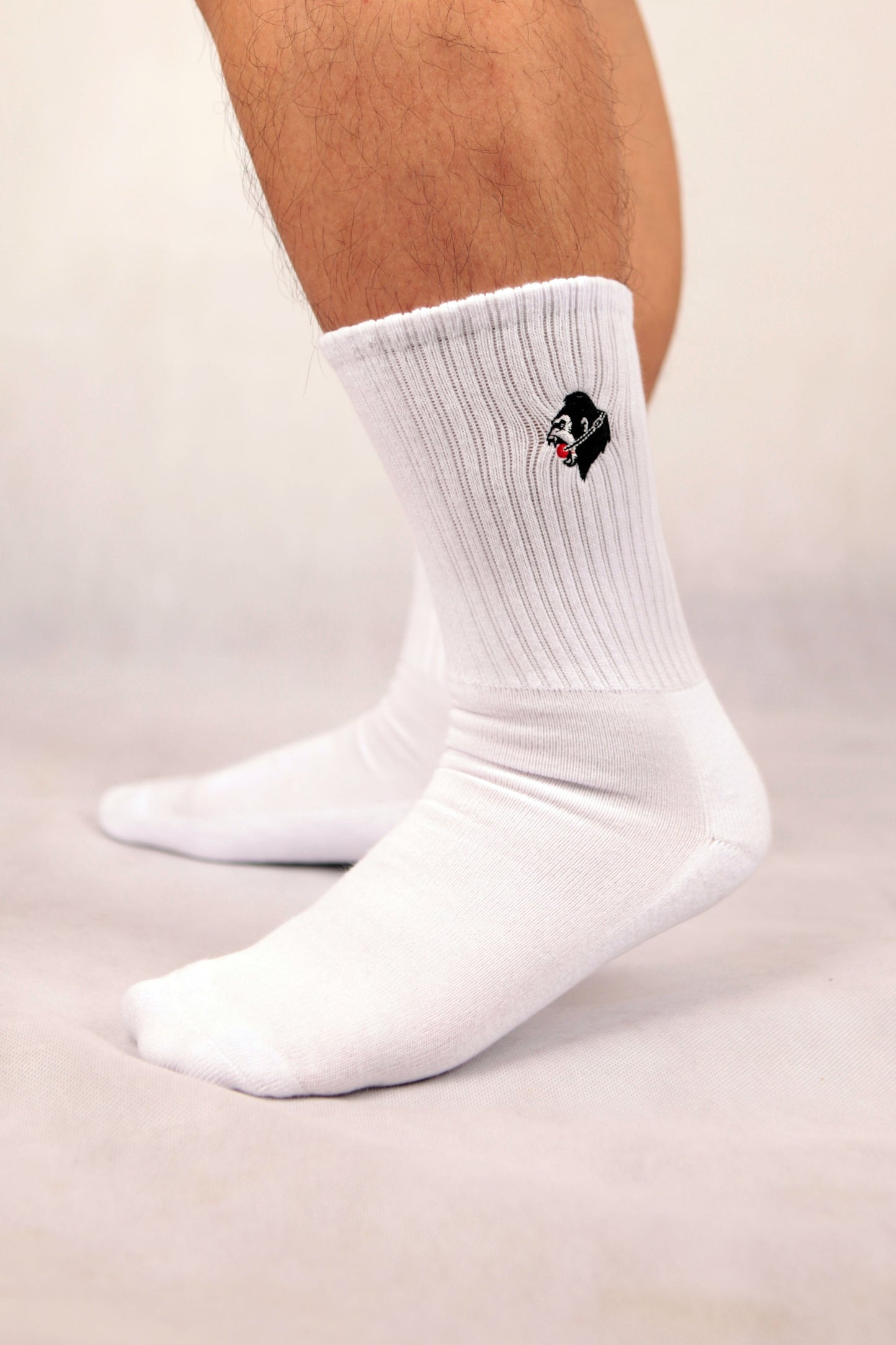 Cotton socks with emblem