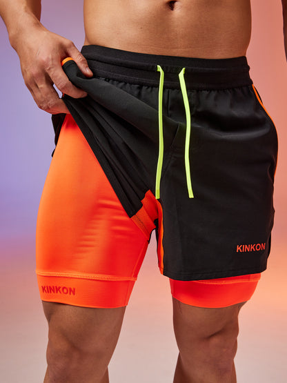 KINKON Double-Layer Recycled Coconut Fiber Shorts