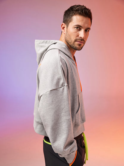 KINKON Cropped Hoodie Melange