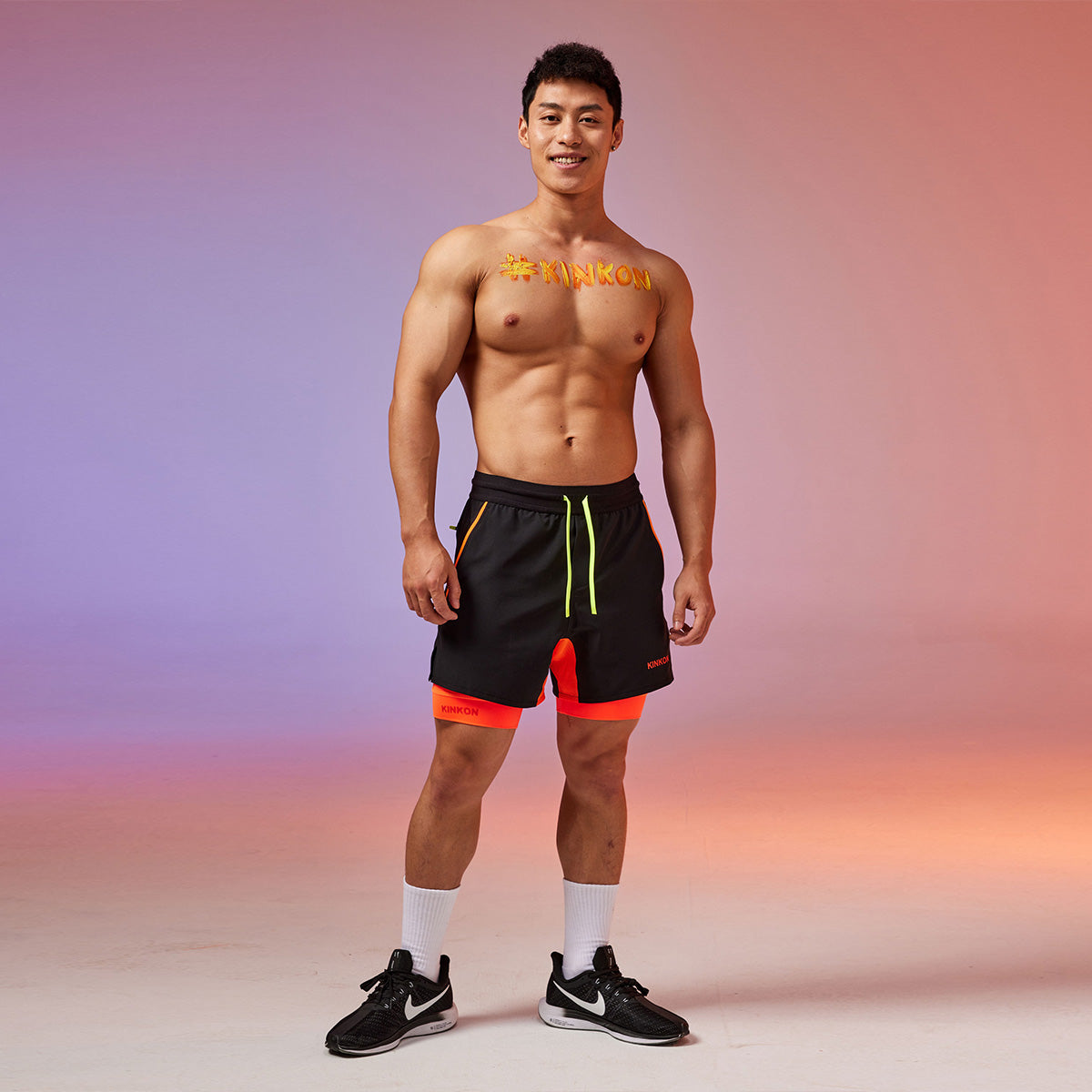 KINKON Double-Layer Recycled Coconut Fiber Shorts
