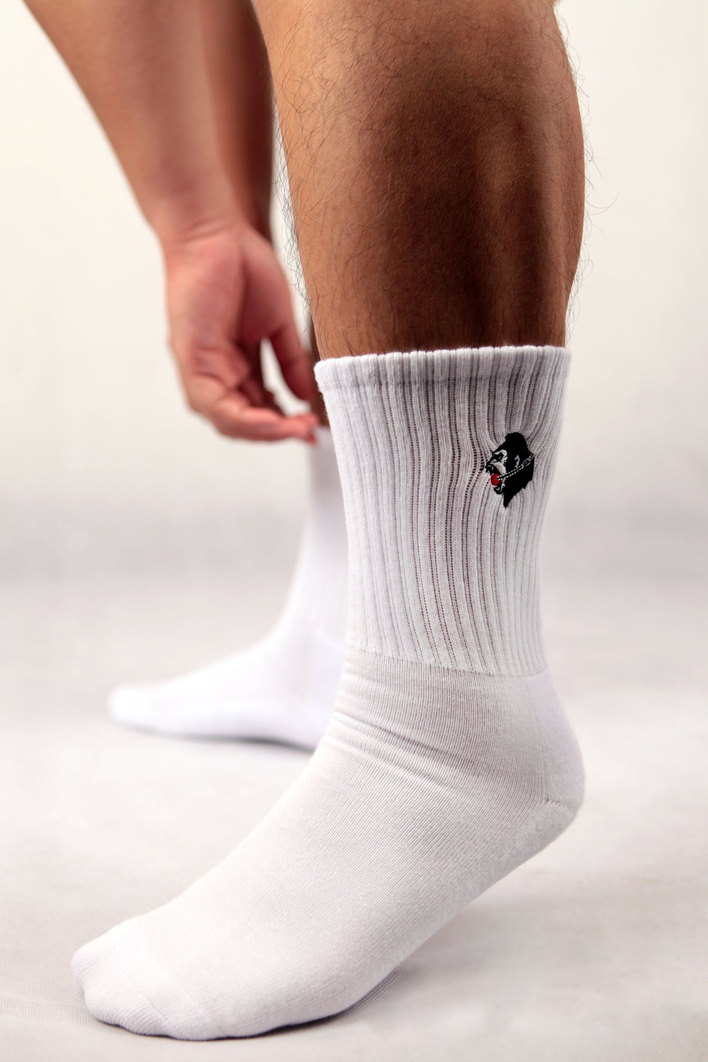 Cotton socks with emblem